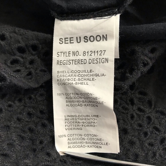 See U Soon Cotton Dress Black Dress Mexico - Picture 11 of 12